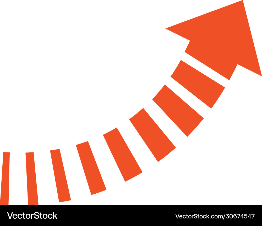 Dashed arrow indicates direction up moving Dashed arrow indicates direction up moving vector image
