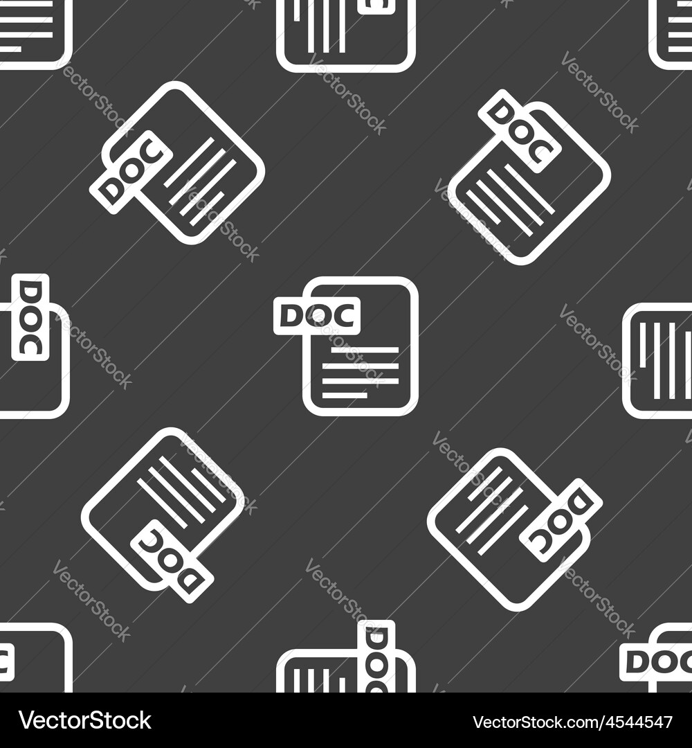 Doc file pattern vector image