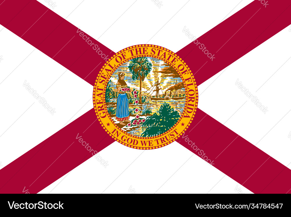 Florida State Flag vector image