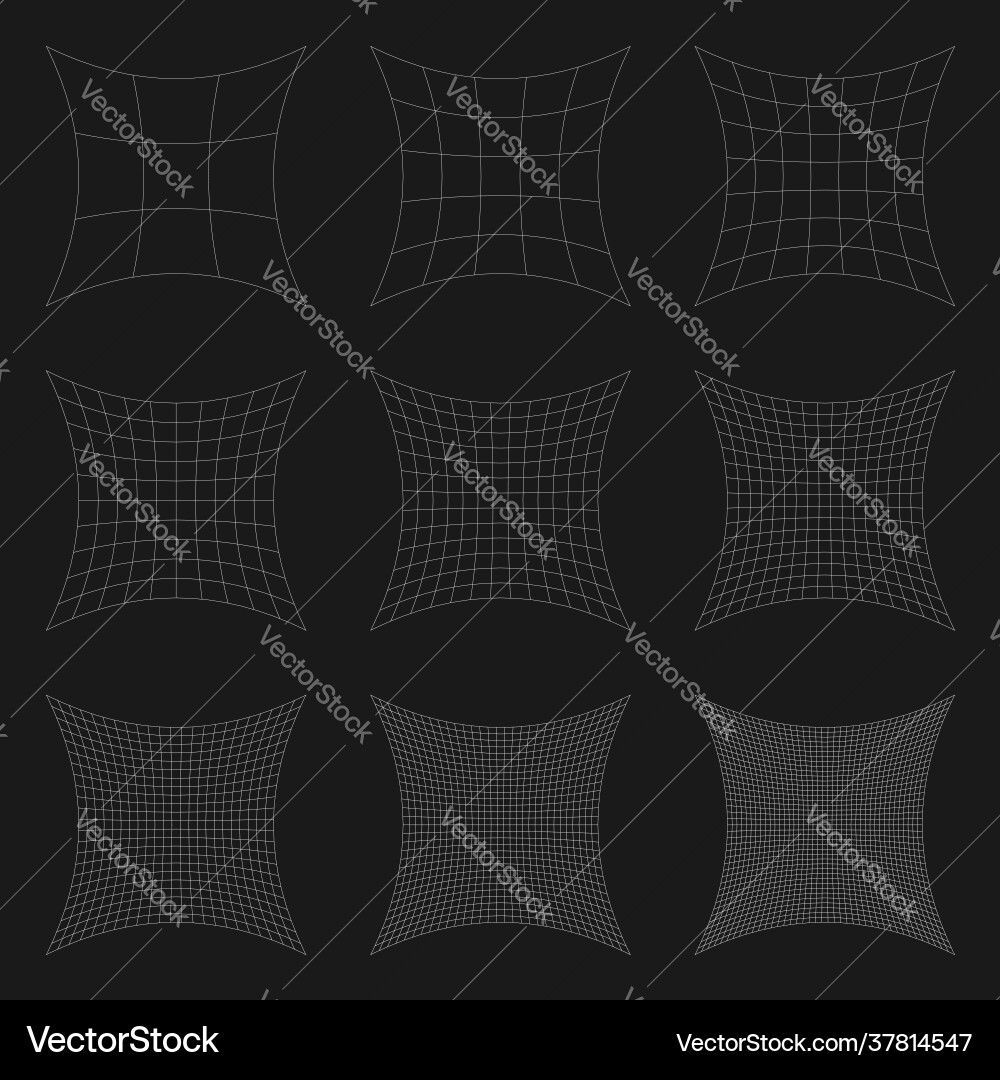 Grid mesh lattice grating with distort deform Grid mesh lattice grating with distort deform Vector Image