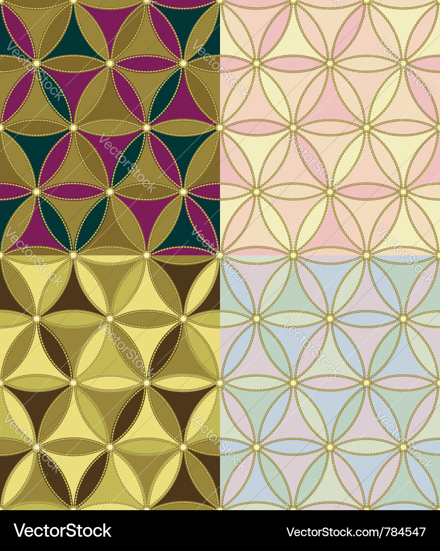Hexagon Pattern in Four Colors Vector Image