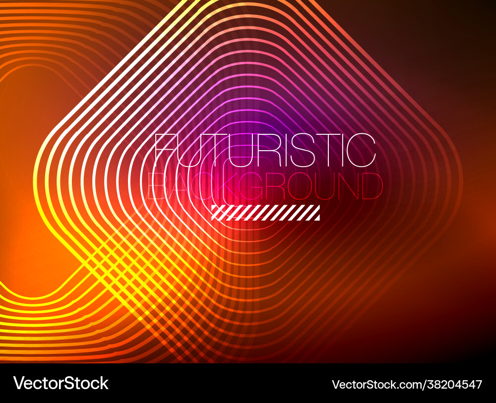 Neon color square shape lines abstract background Neon color square shape lines abstract background Vector Image