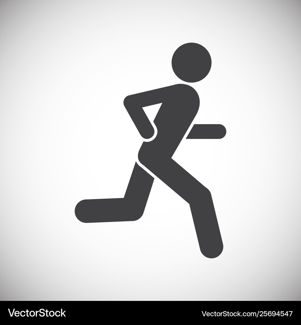 Running related icon on background for graphic Running related icon on background for graphic vector image