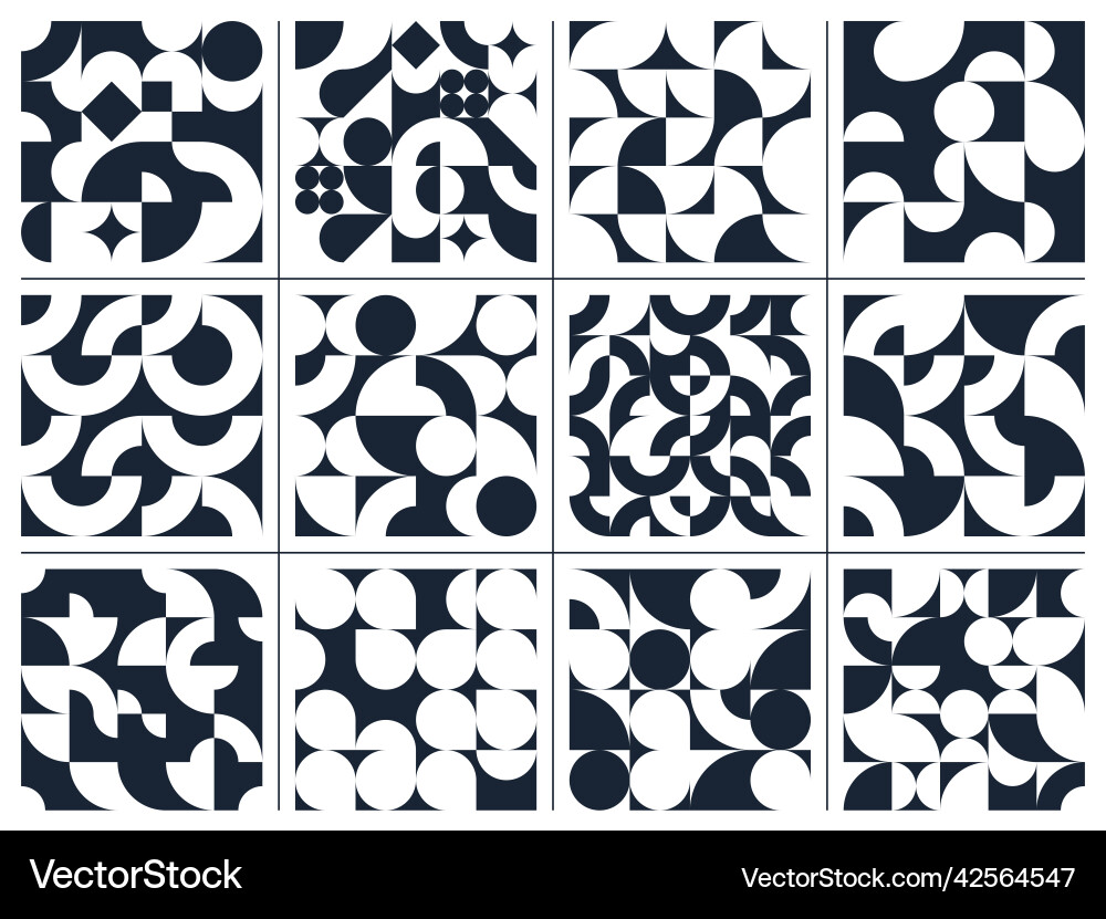 Seamless geometric patterns set abstract Seamless geometric patterns set abstract vector image