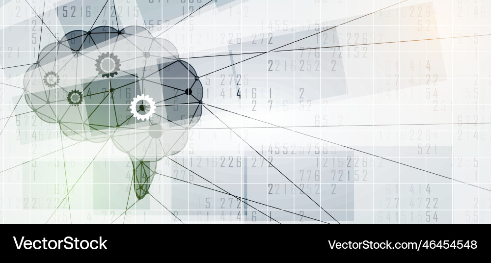 Artificial intelligence technology web background Artificial intelligence technology web background vector image