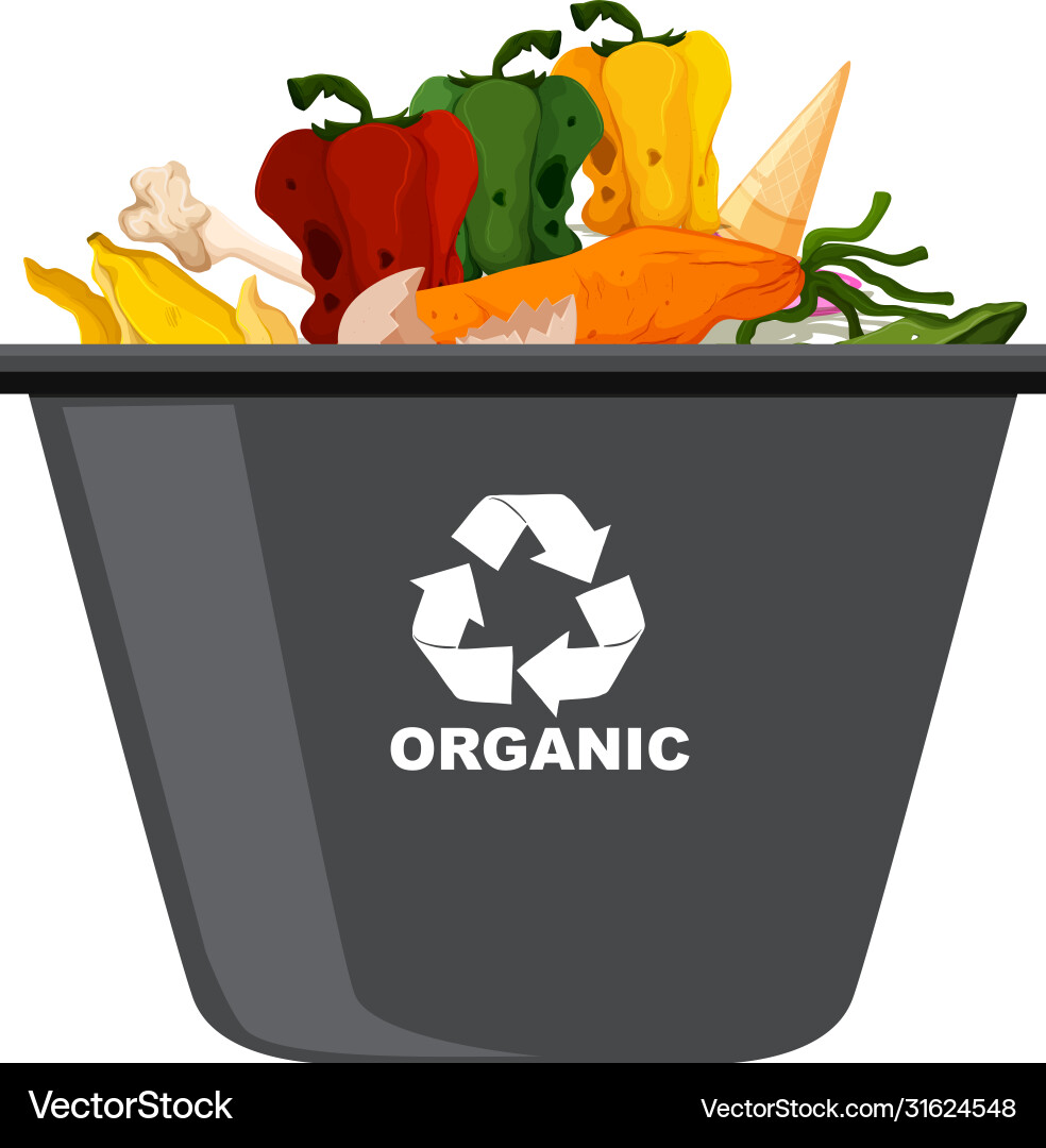 Black Recycle Bins with Recycle Symbol Vector Image