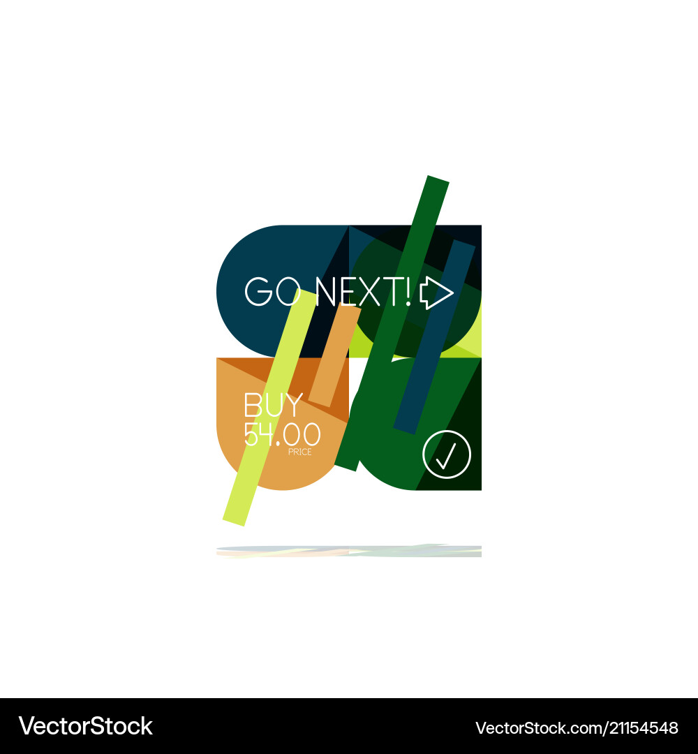Minimal flat clean abstract option step Minimal flat clean abstract option step vector image