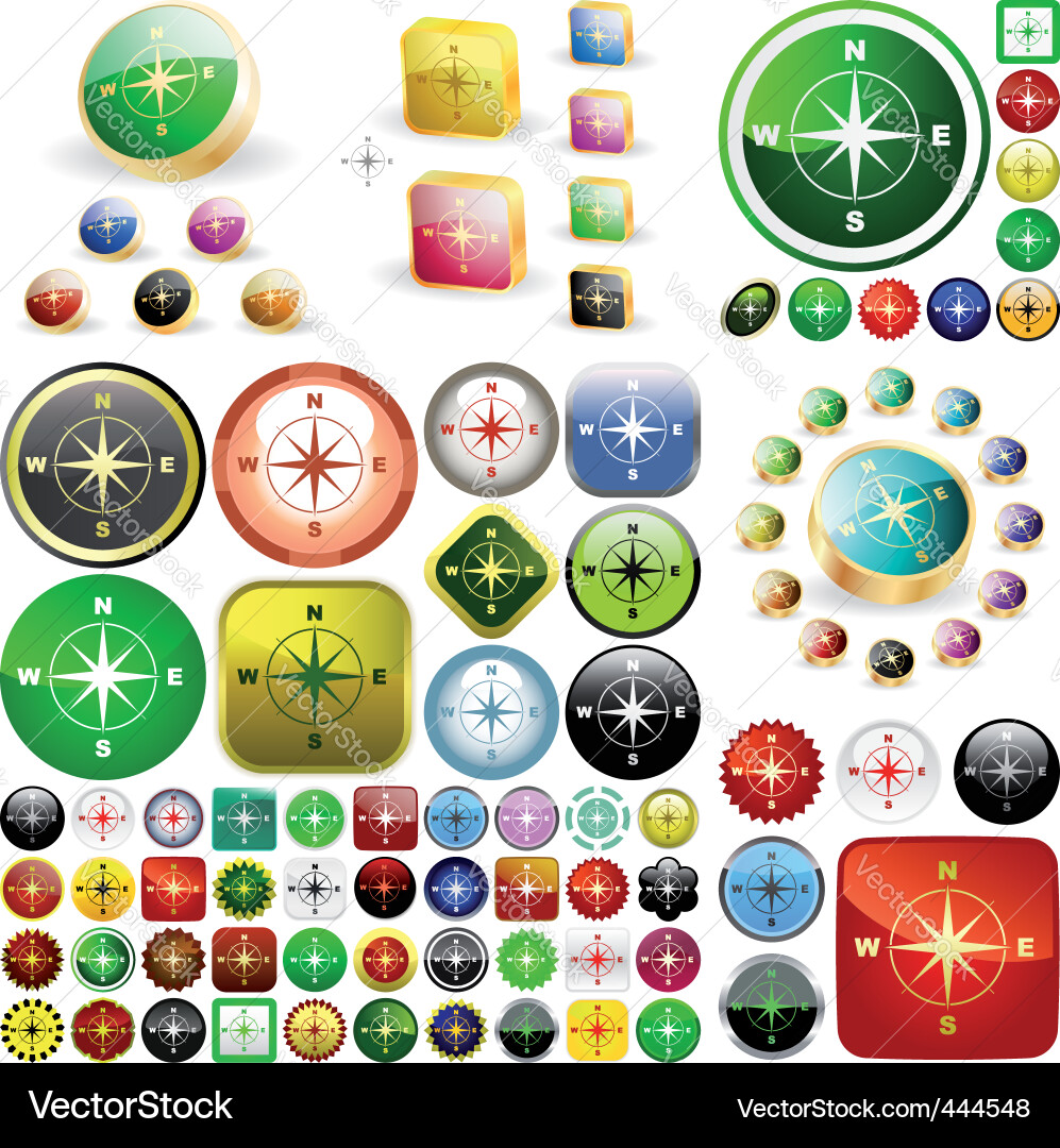 Navigation & Direction Icons vector image