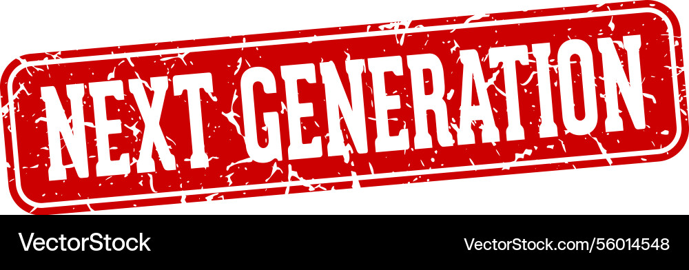 Next generation rectangular sign Vector Image