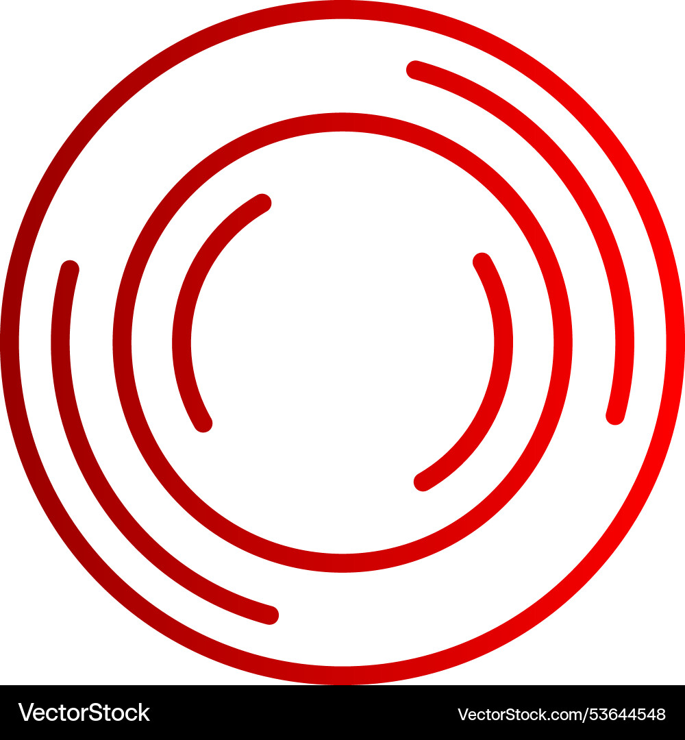 Plate line gradient icon Vector Image