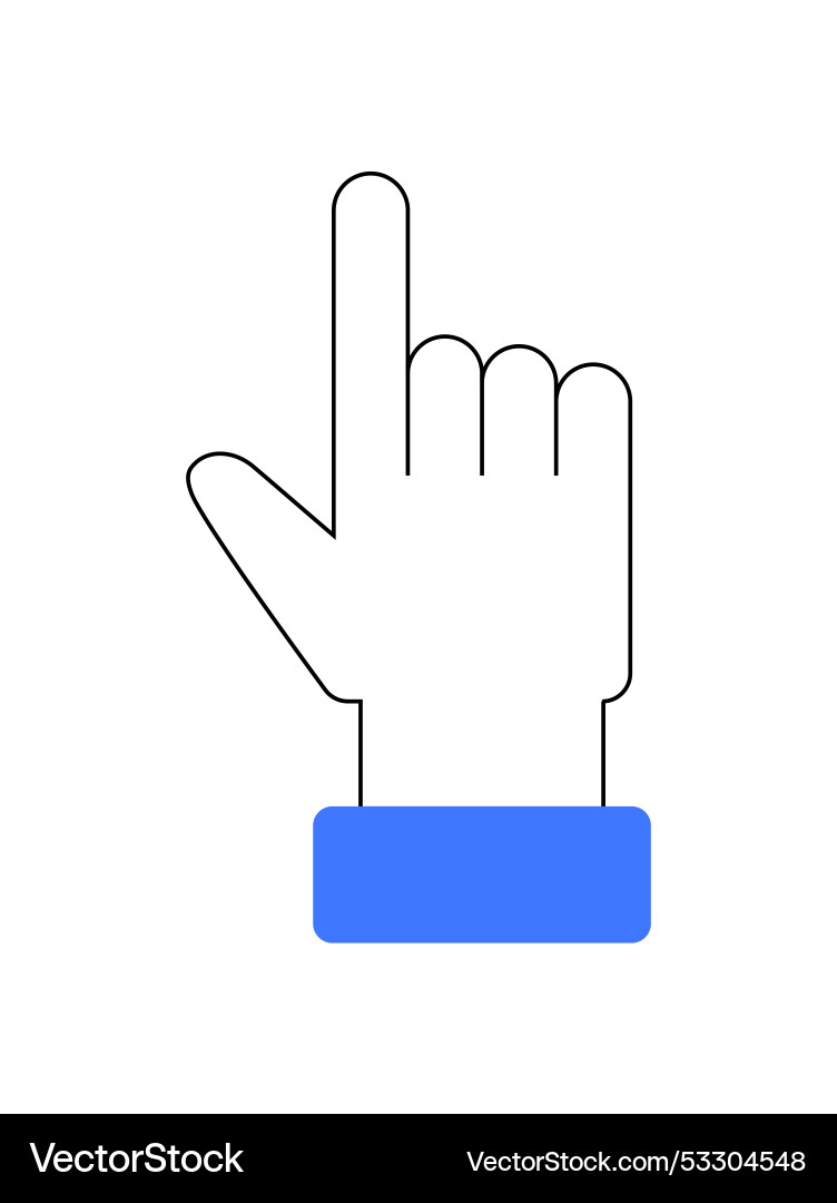 Pointer finger icon pressing a button Vector Image