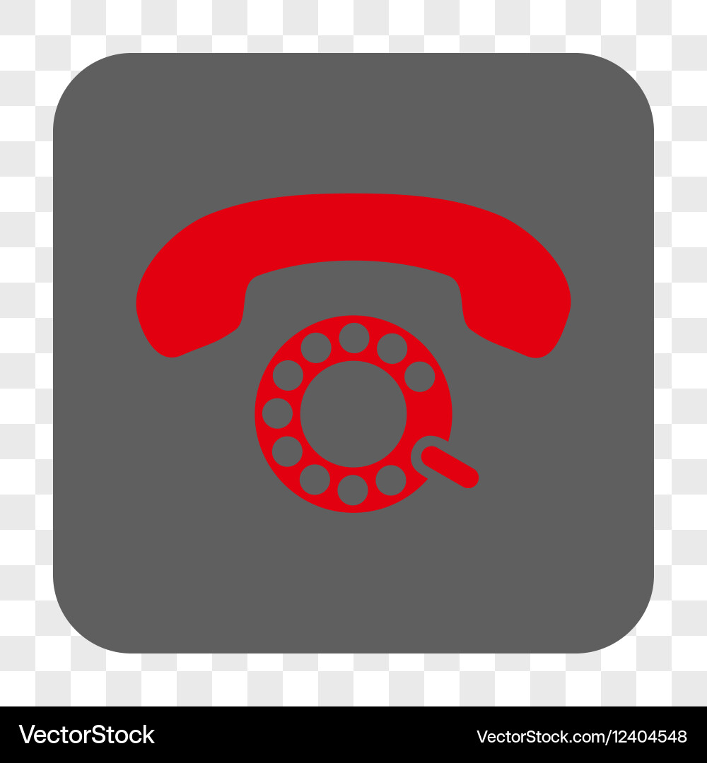 Pulse dialing rounded square button vector image