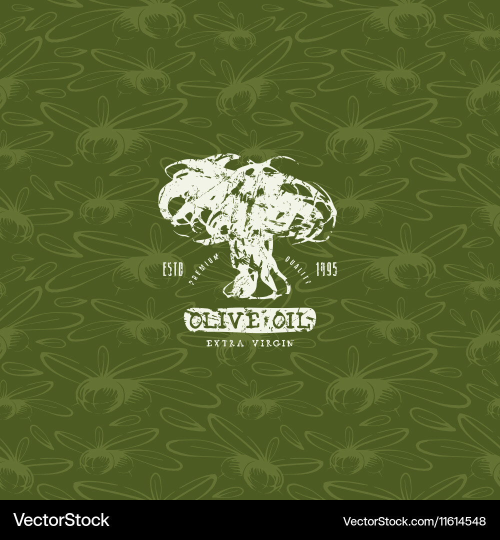 Seamless pattern with the image of olives vector image