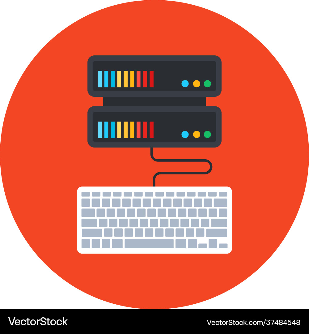 Server computing Vector Image