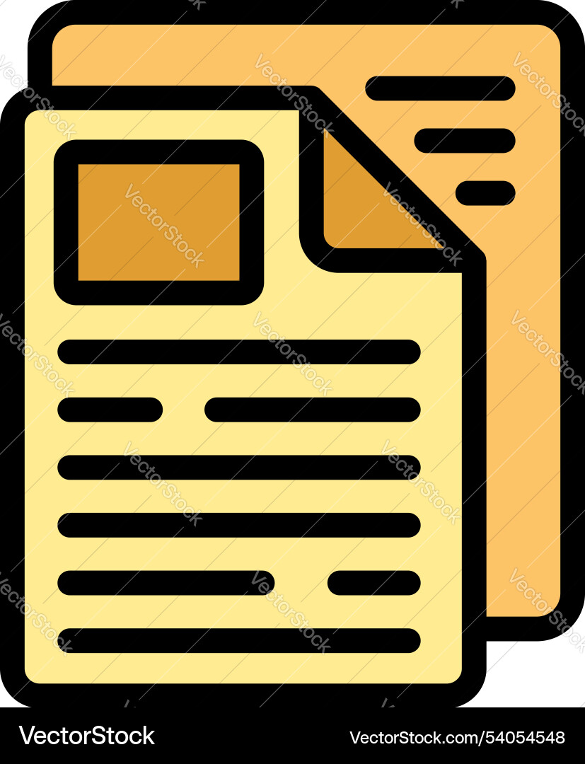 Two documents overlapping showing concept Two documents overlapping showing concept vector image