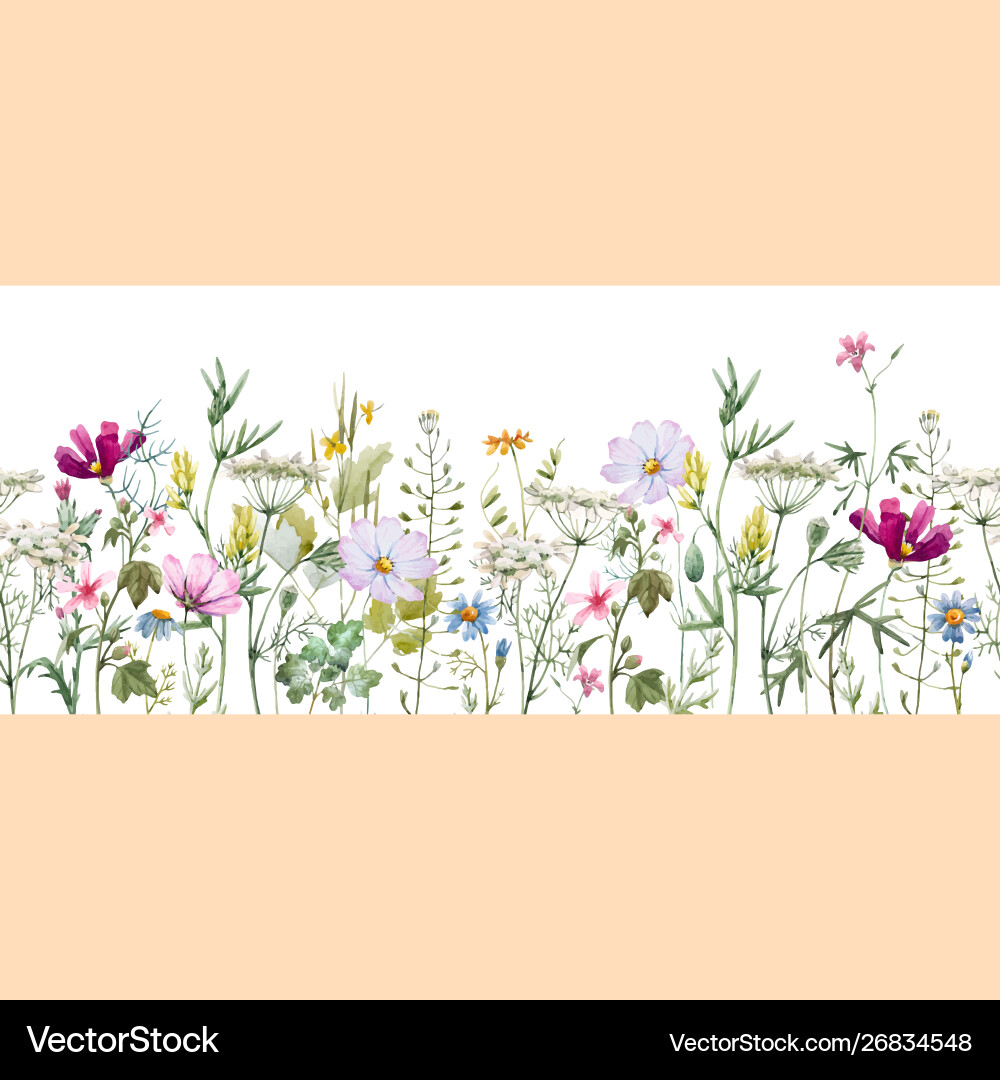Watercolor floral pattern Watercolor floral pattern vector image