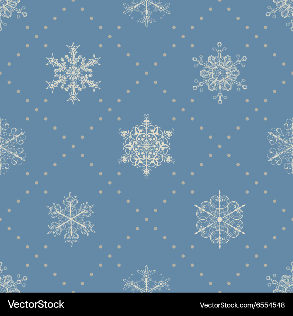 Winter Snowflake Pattern vector image