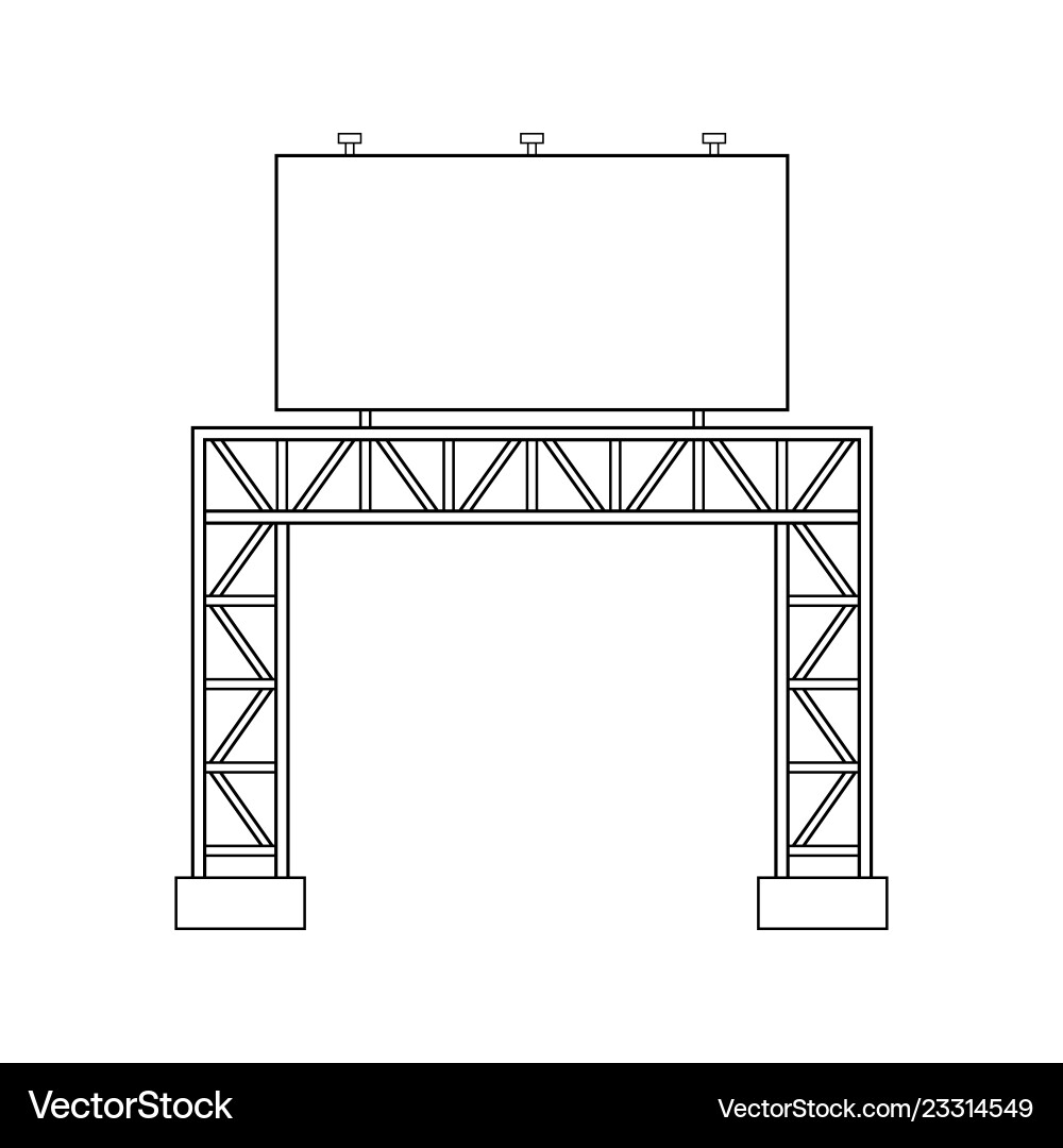 Abstract outline drawing space frame structure Vector Image
