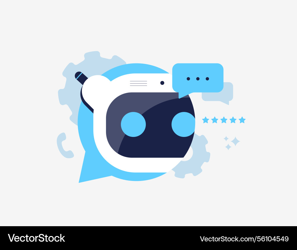 Ai customer service chatbot automated support Ai customer service chatbot automated support vector image