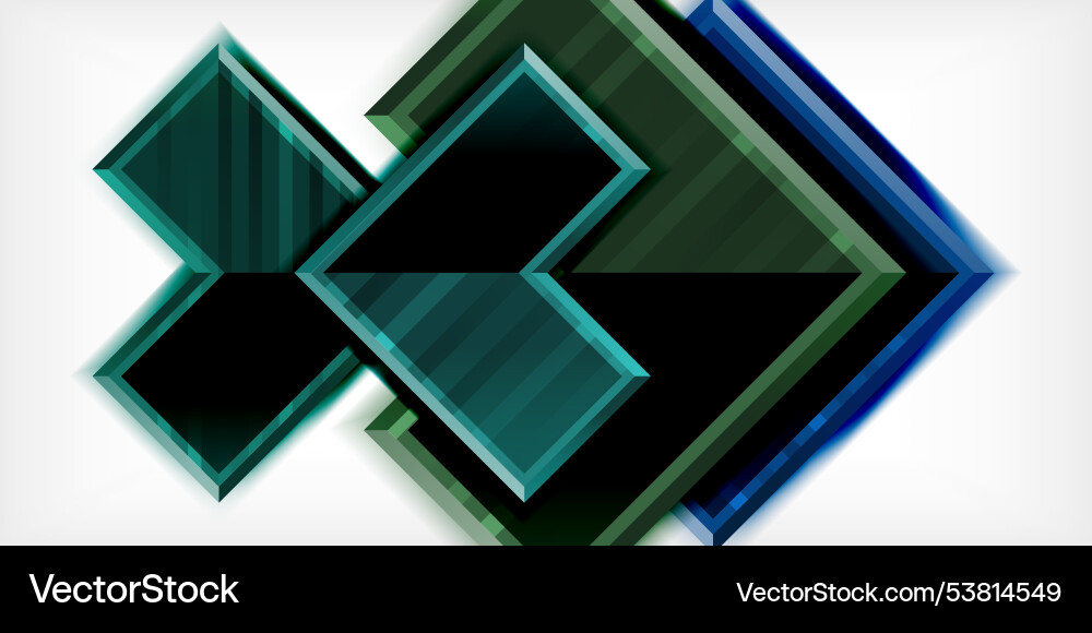 Arrow symbols created with 3d effects and line Vector Image