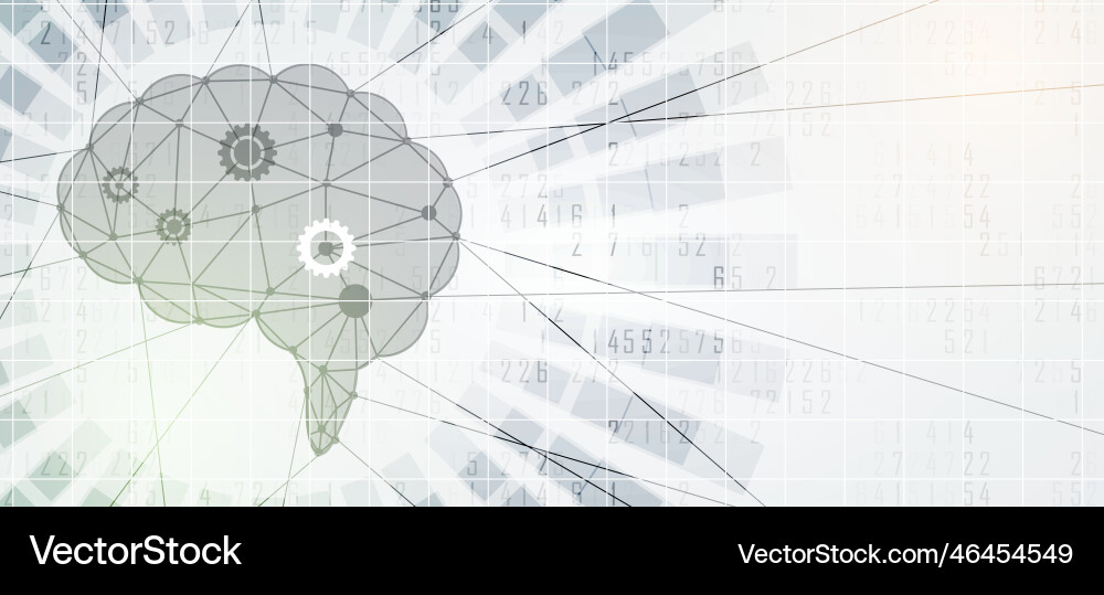 Artificial intelligence technology web background Artificial intelligence technology web background vector image