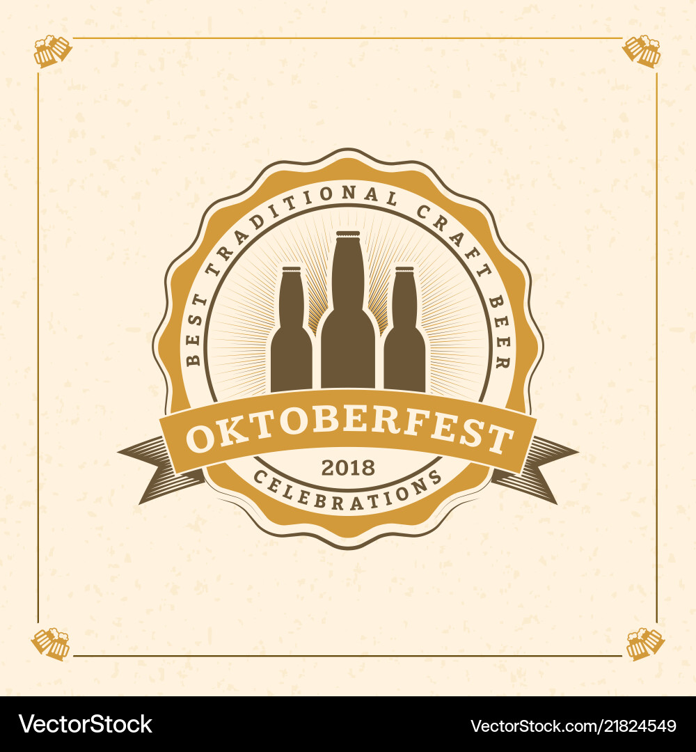 Beer festival oktoberfest celebrations vintage Beer festival oktoberfest celebrations vintage vector image