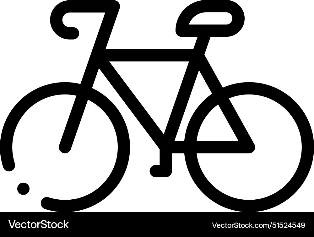 Bicycle icon thin linear style design isolated Bicycle icon thin linear style design isolated vector image