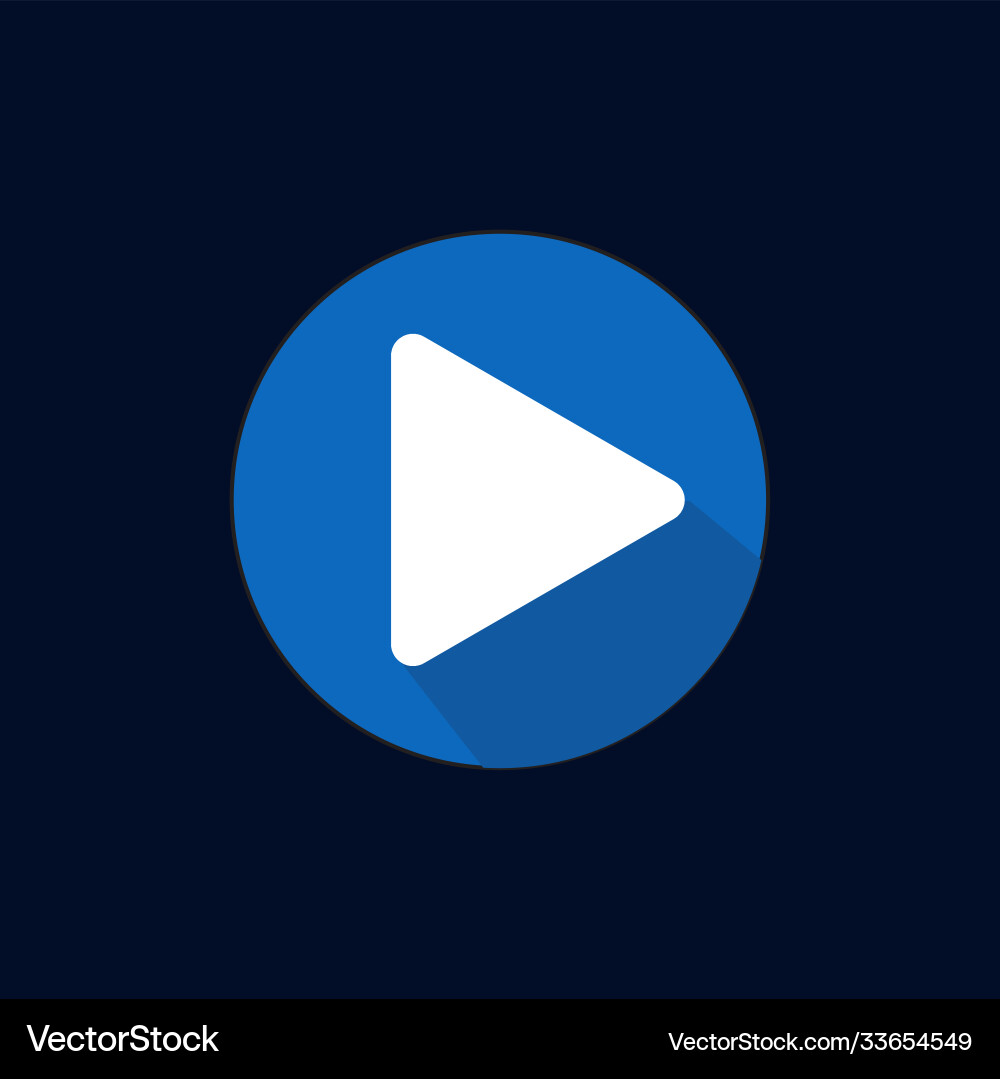 Button play template design vector image