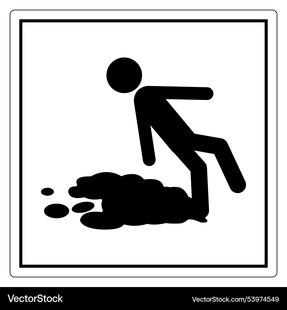 Caution wet floor sign icon for safety awareness Caution wet floor sign icon for safety awareness vector image