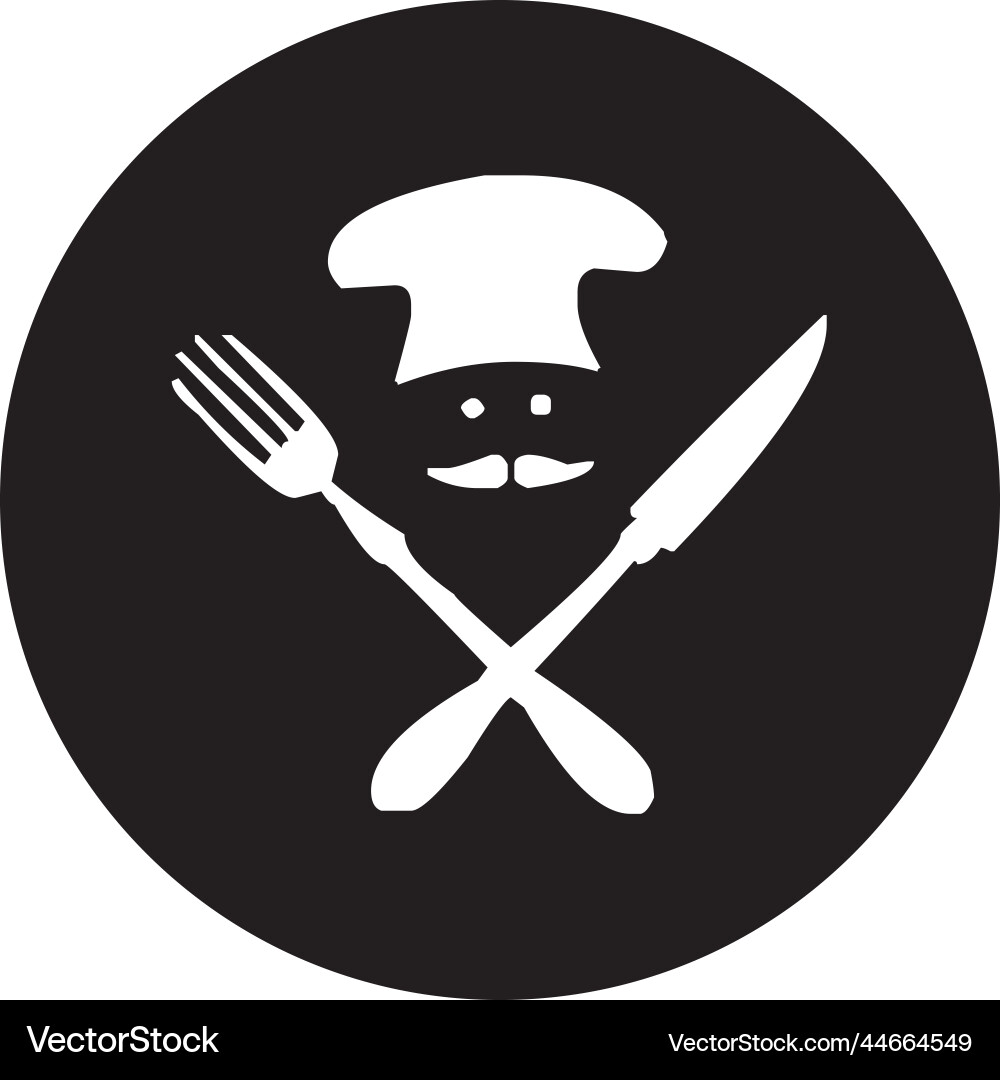 Chef icon restaurant logo – Royalty-Free Vector | VectorStock, image size:1000x1080