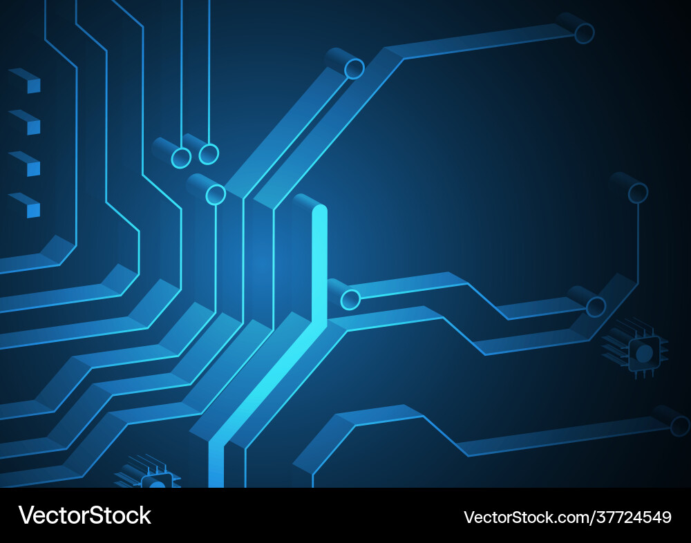 Circuit technology background with hi-tech Circuit technology background with hi-tech vector image