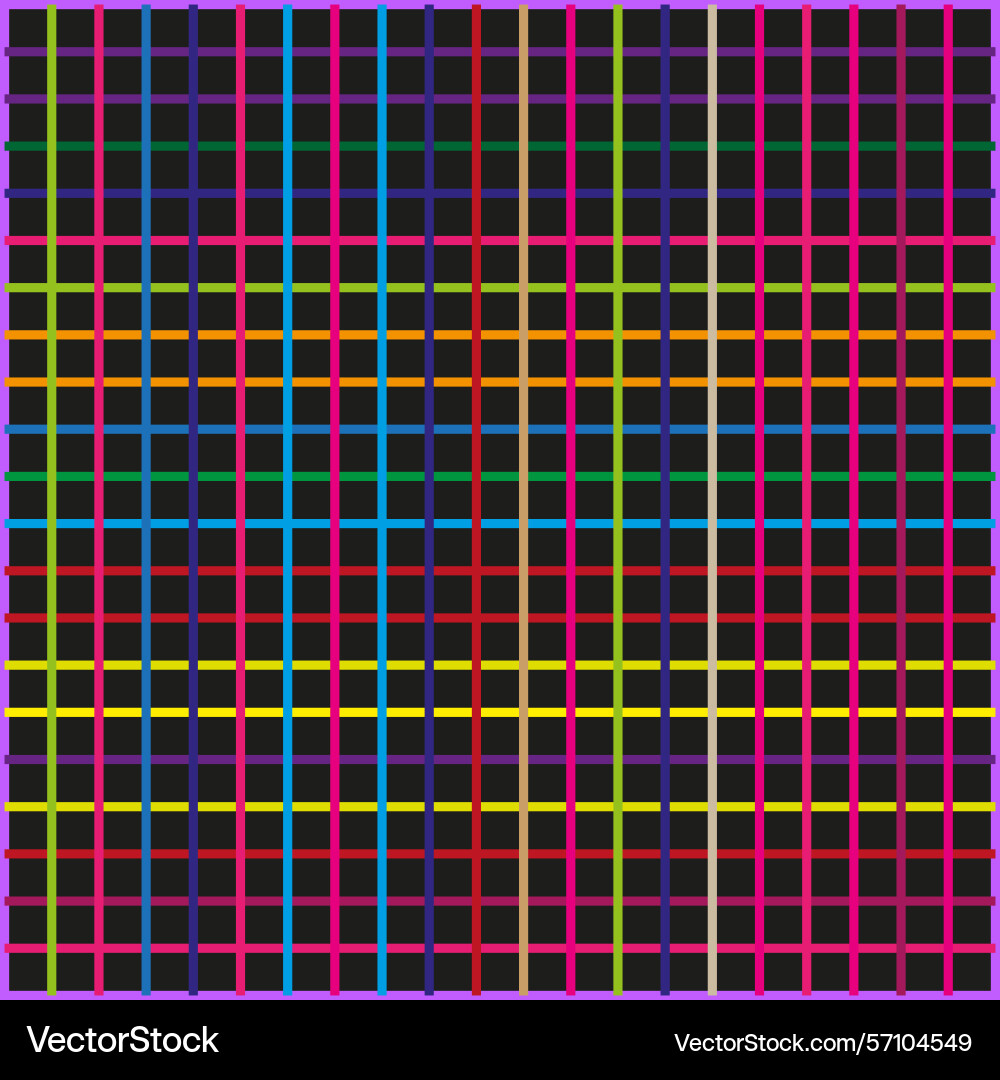 Colorful grid pattern neon square lines Vector Image