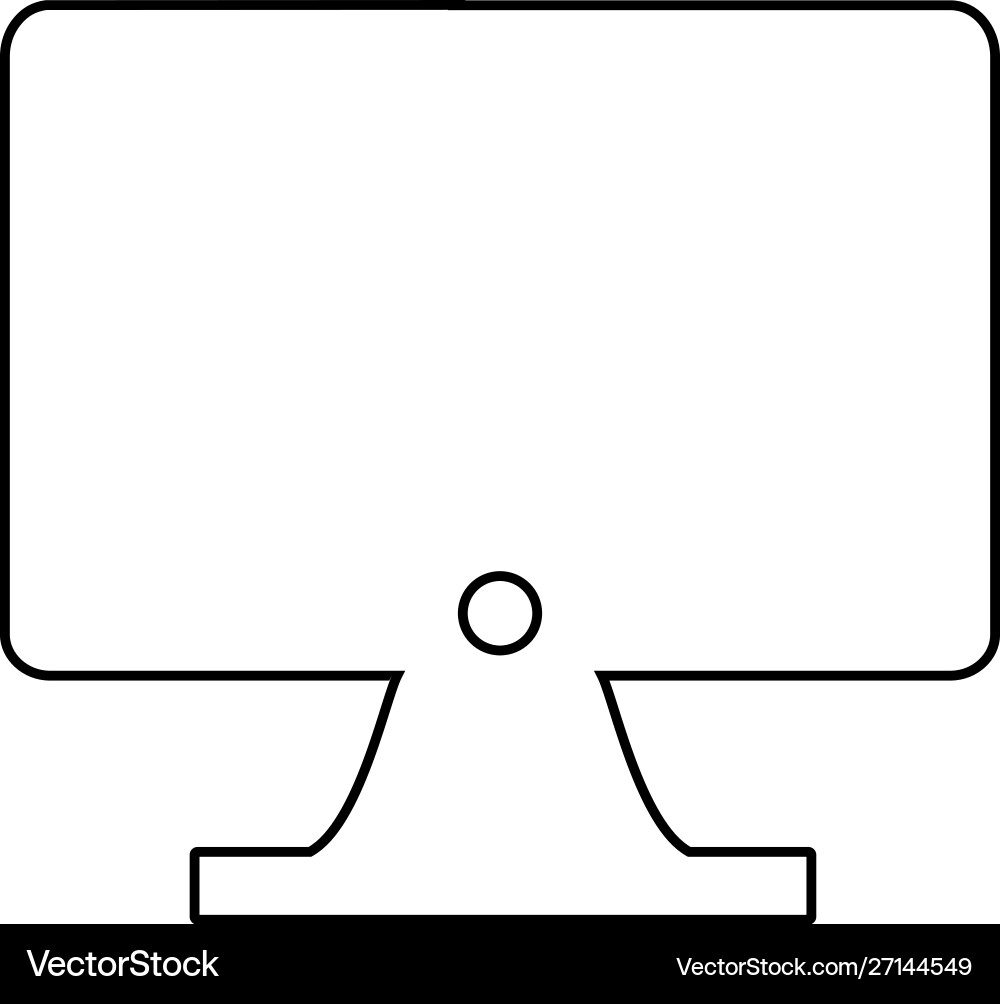 Computer icon monitor display sign Computer icon monitor display sign vector image
