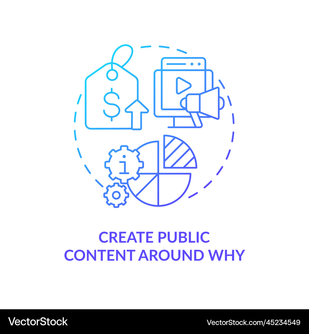 Create public content around why blue gradient Vector Image