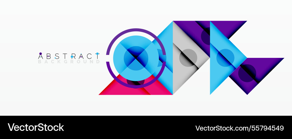 Geometric abstract design with layered triangles Vector Image
