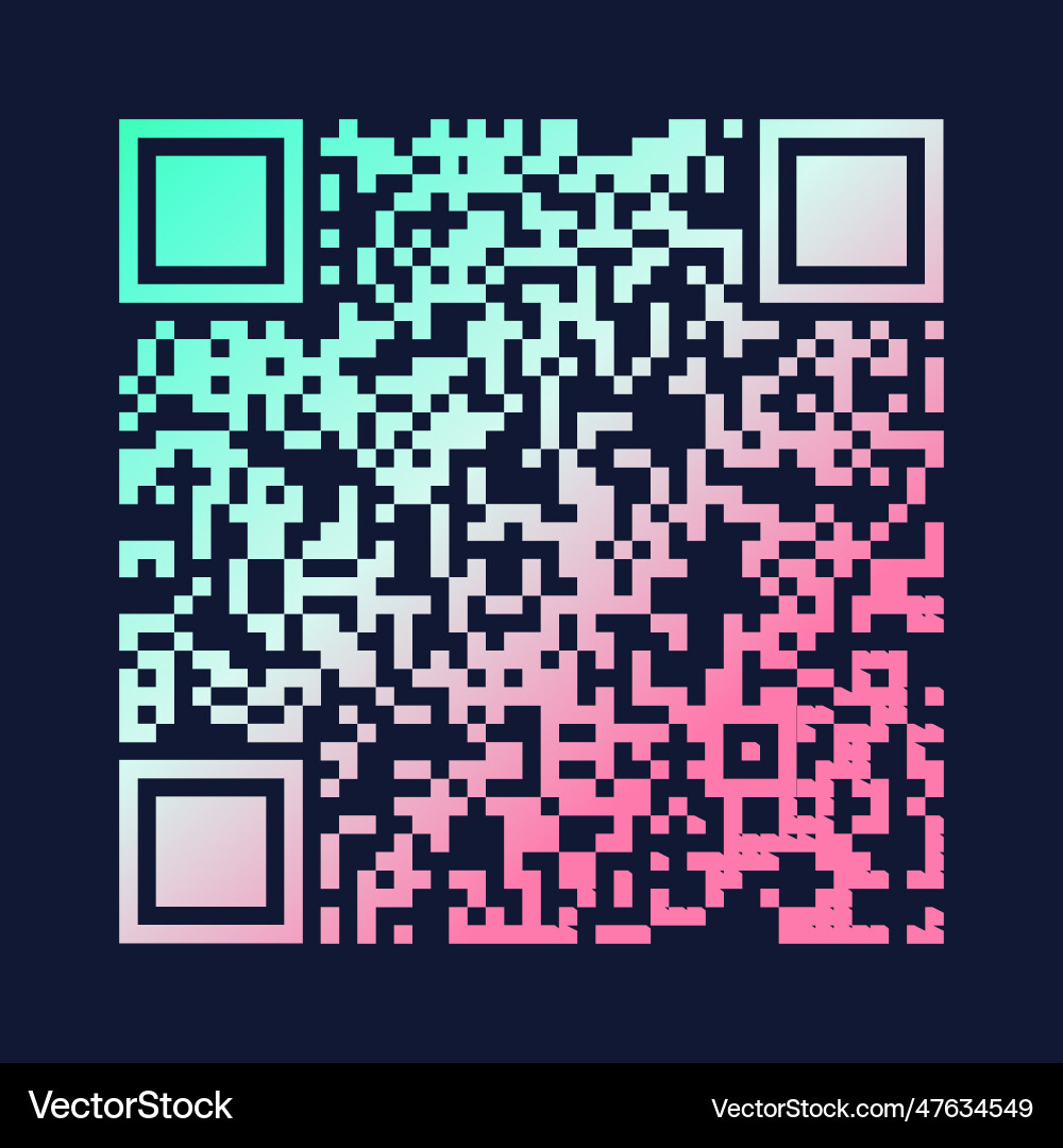 Gradient qr code quick response marketing Gradient qr code quick response marketing vector image