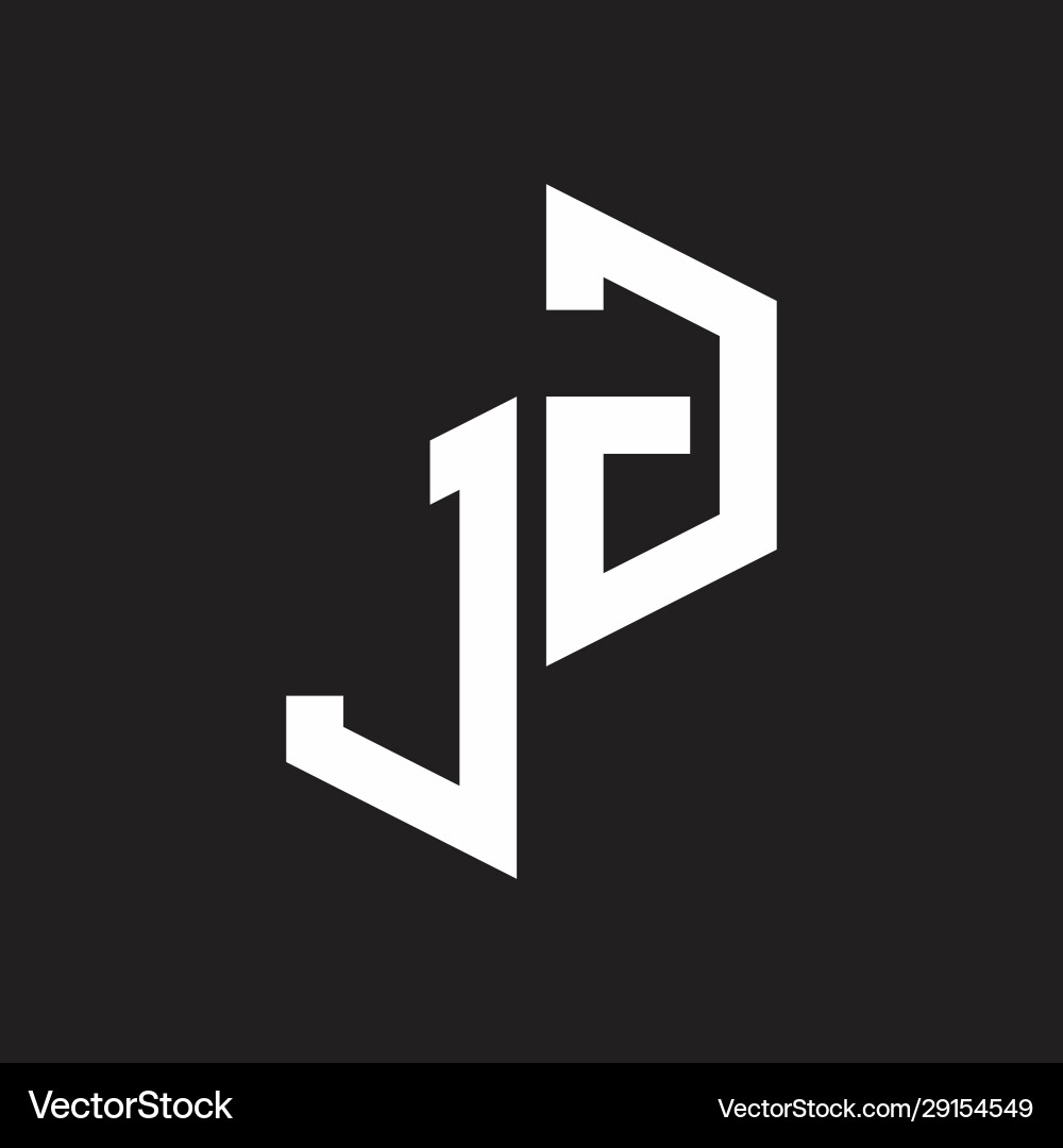 Jg initial letters logo monogram with up to down Vector Image