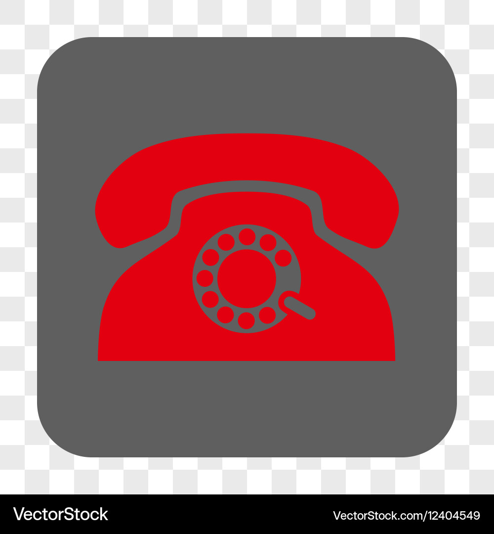 Pulse phone rounded square button vector image