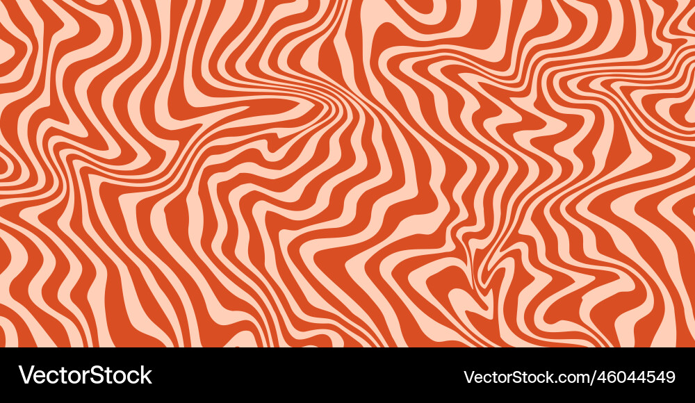 Retro Wavy Psychedelic Pattern vector image
