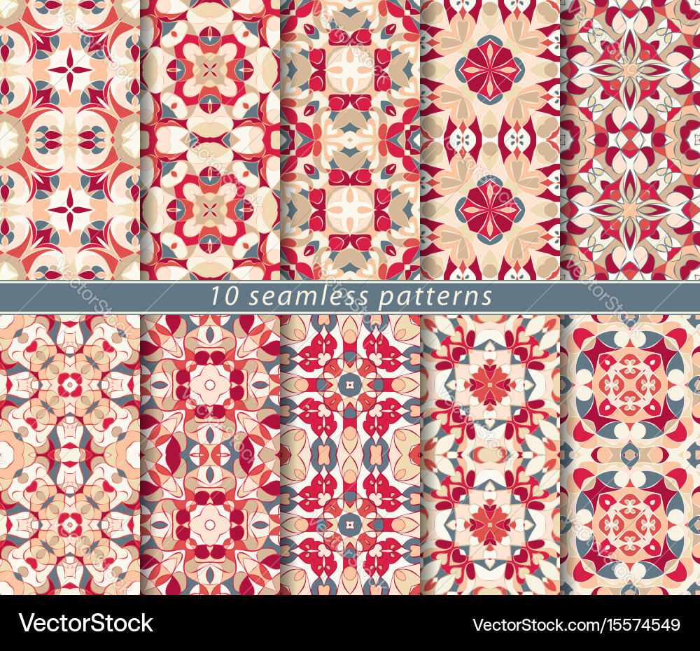 Set of seamless pattern vector image