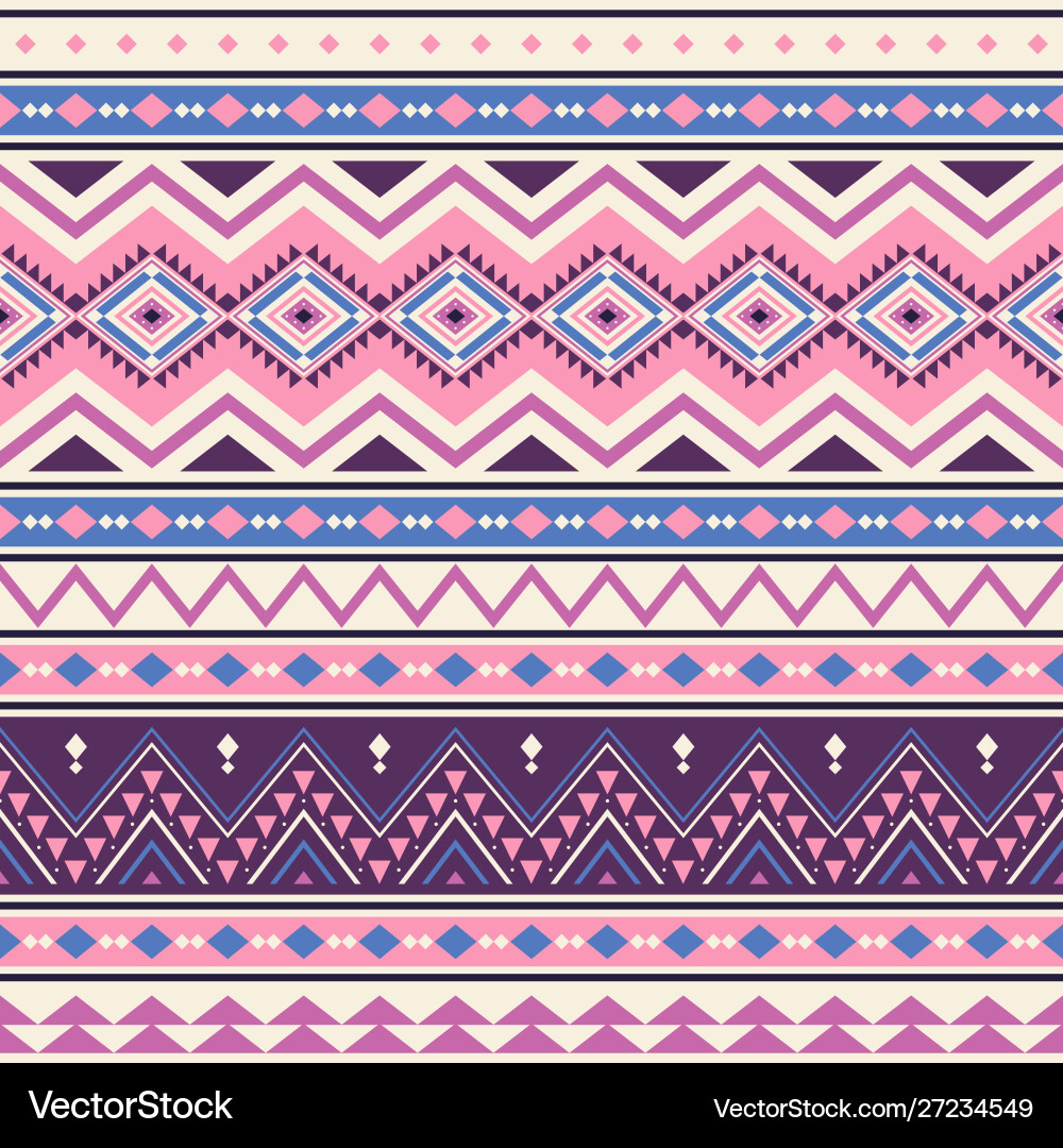 Tribal geometric seamless pattern Royalty Free Vector Image