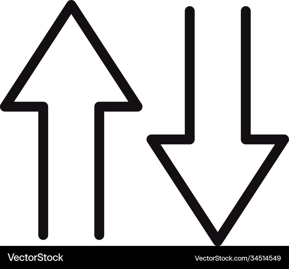 User interface upload and download data linear Vector Image