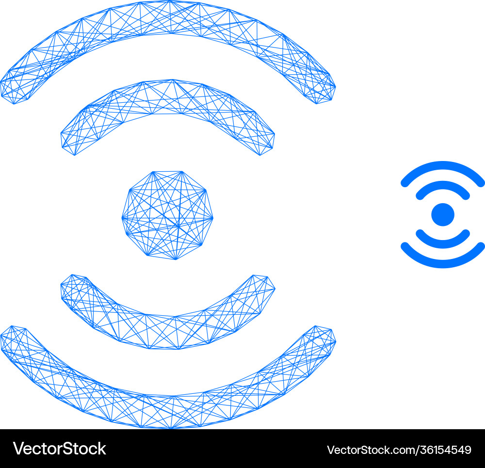 Web mesh radio source icon Web mesh radio source icon Vector Image