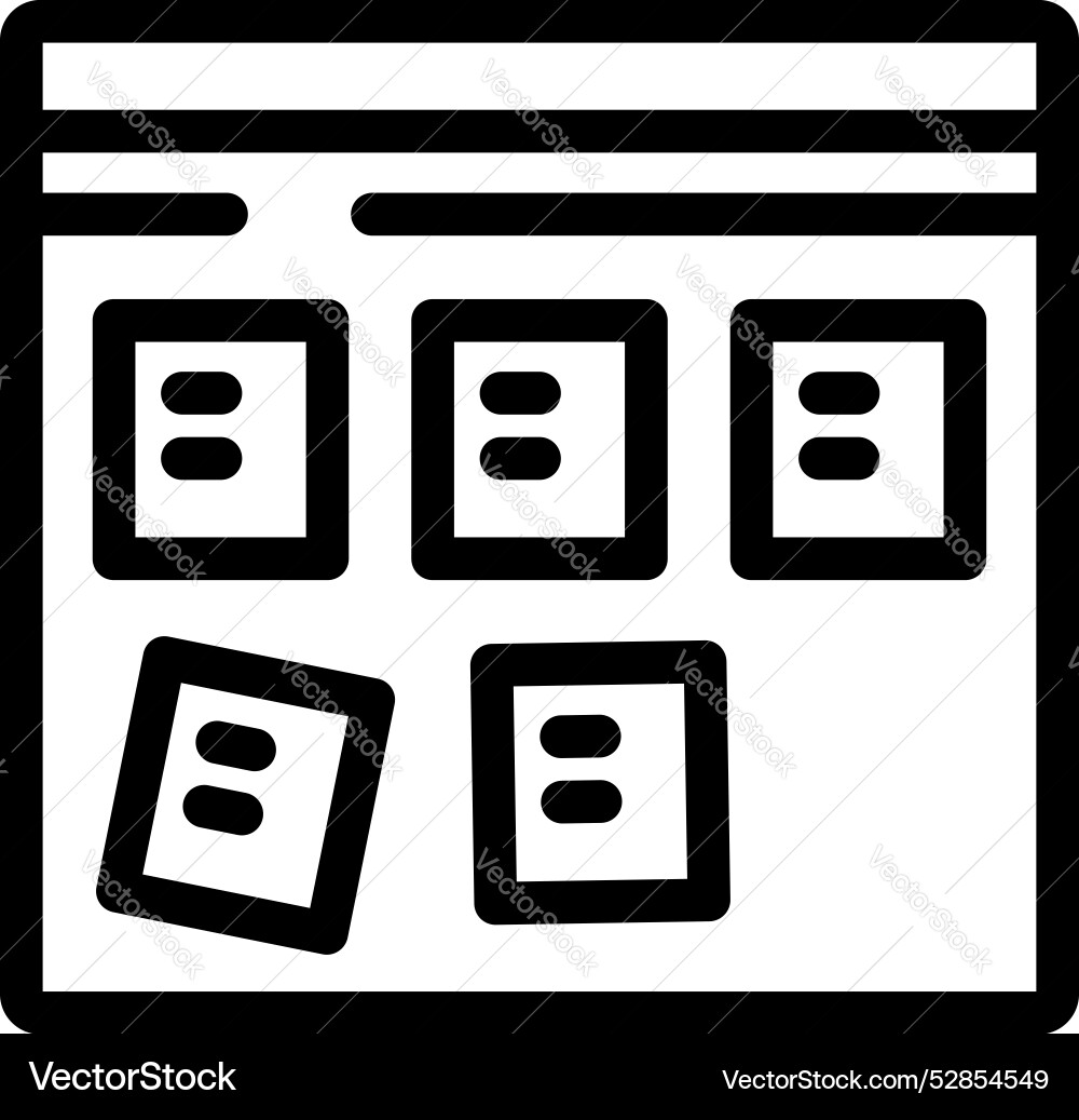 Website design showing content management system Website design showing content management system vector image