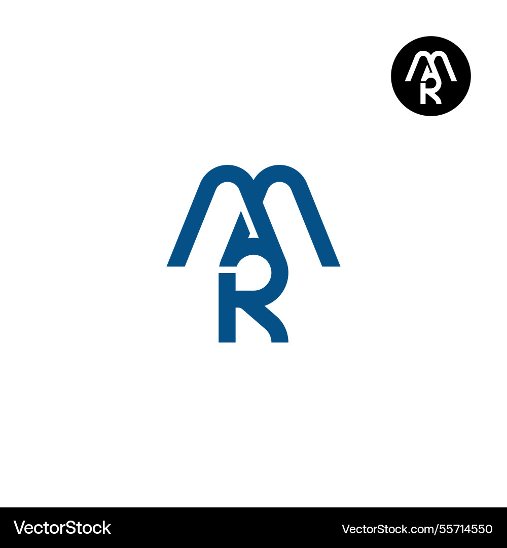 Aar logo letter monogram design Aar logo letter monogram design vector image