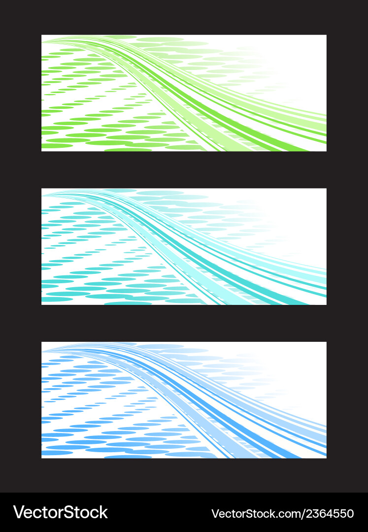 Abstract background banner in three color vector image