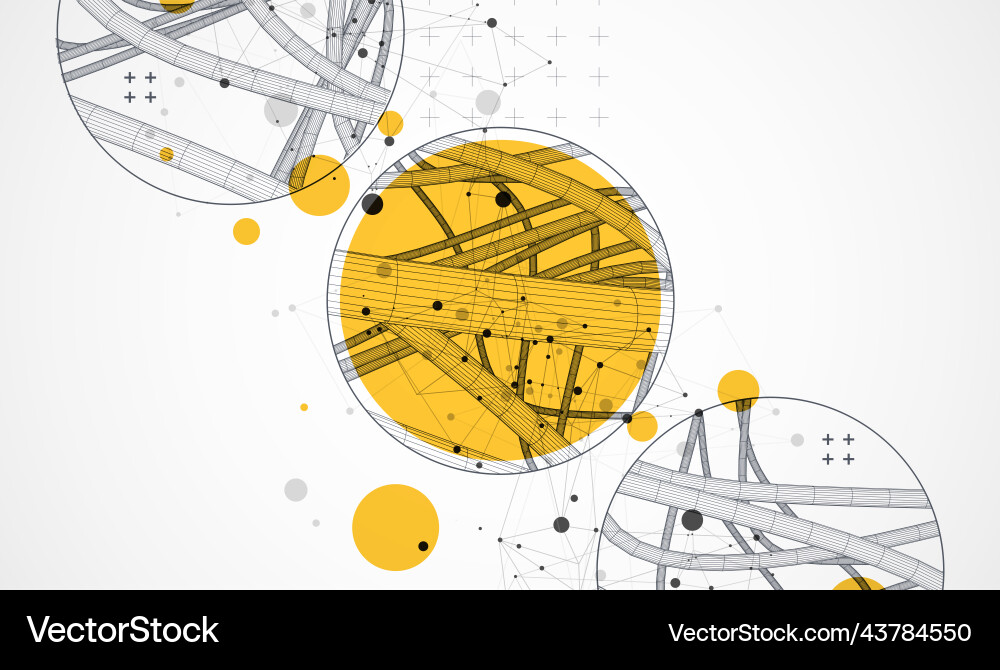 Abstract background with a wireframe dynamic Vector Image