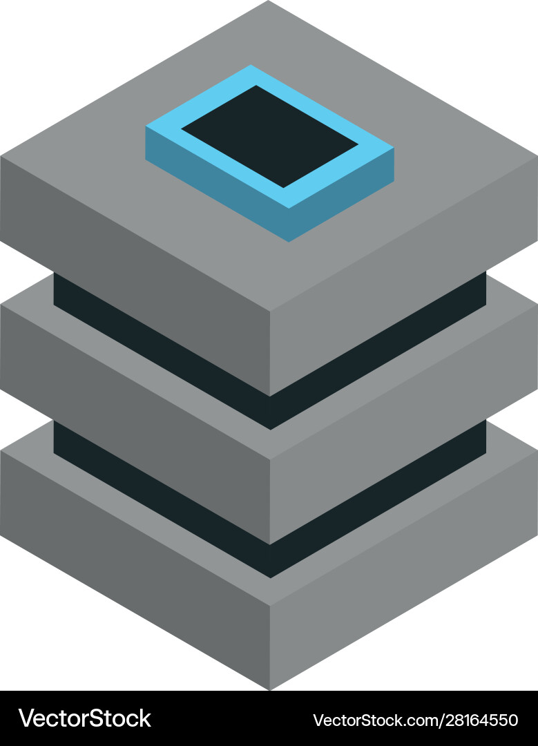 Data center disks isolated icon Vector Image