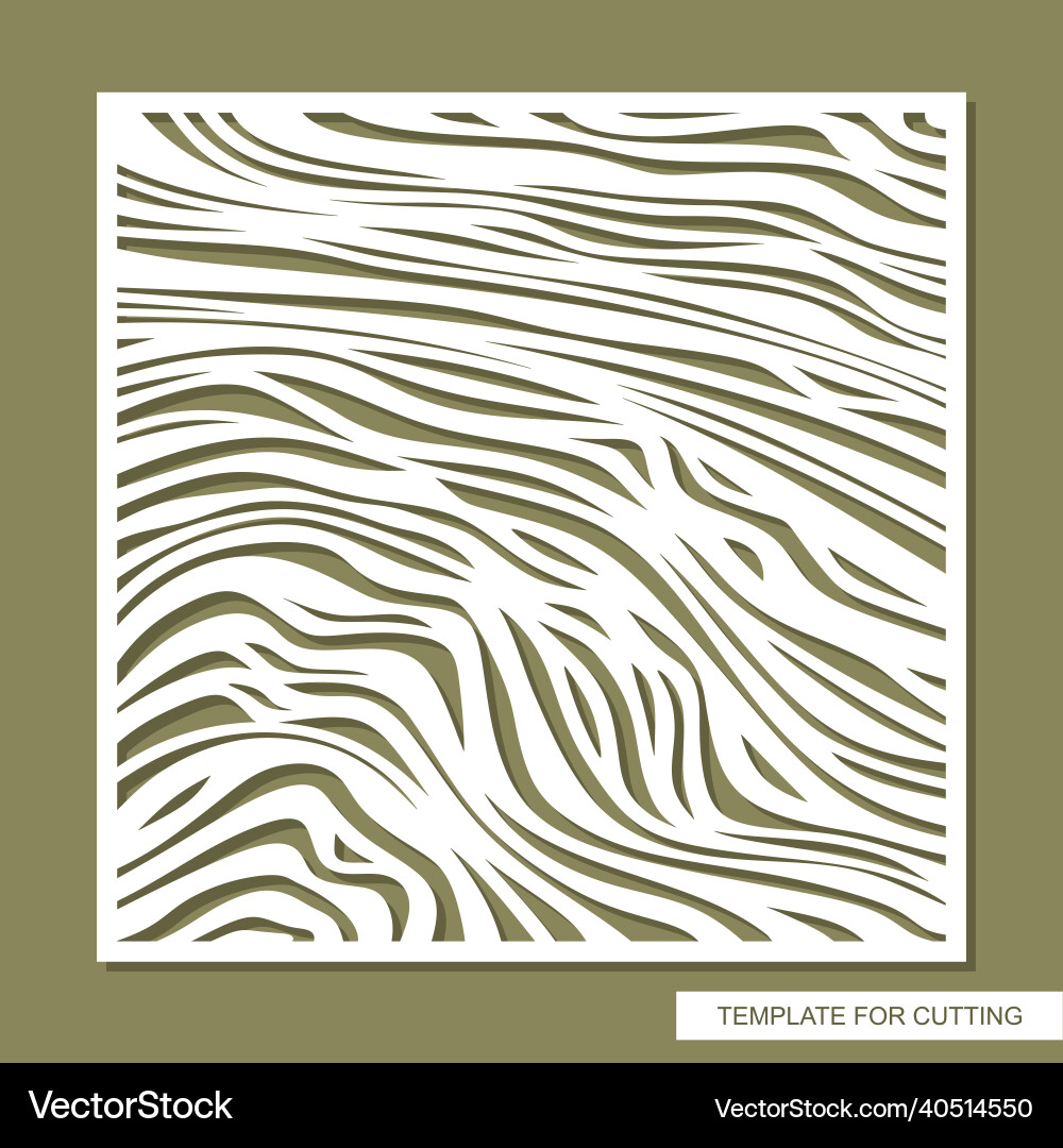 Decorative square panel with a carved pattern Decorative square panel with a carved pattern vector image