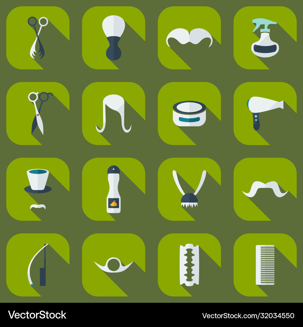 Flat concept set modern design with shadow style vector image